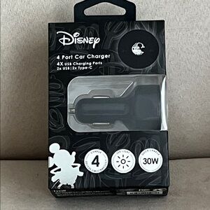 New Disney Mickey 4 Port Car Charger
